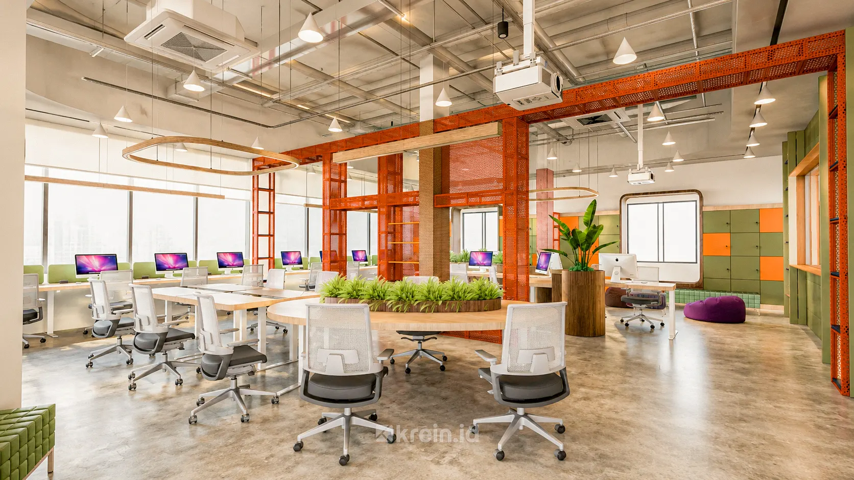 DAIKIN Office Design — Coworking Space — interior oleh KREIN Pekanbaru