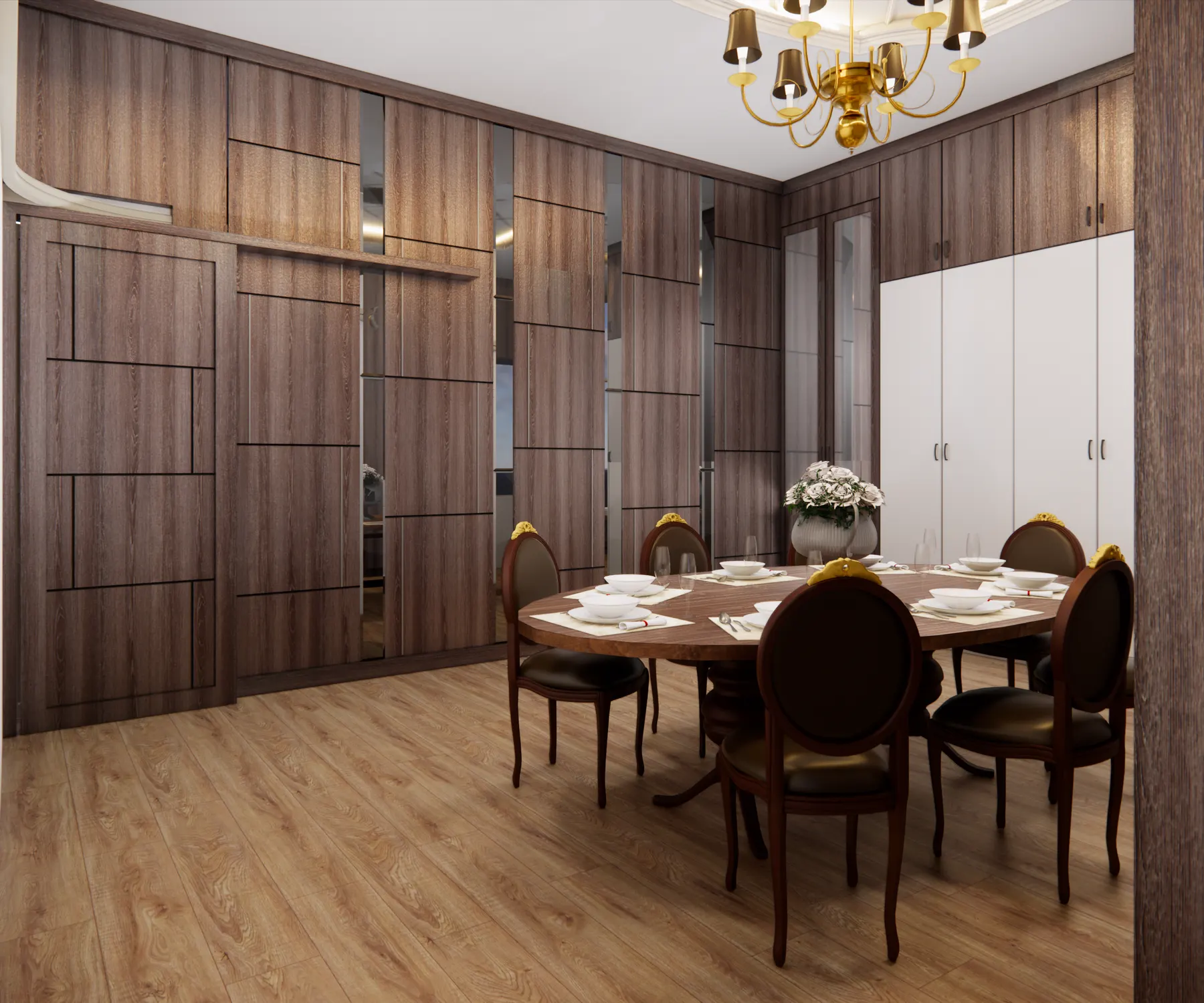 Design Rumah Mrs. DWI — Dining Room — interior oleh KREIN Pekanbaru