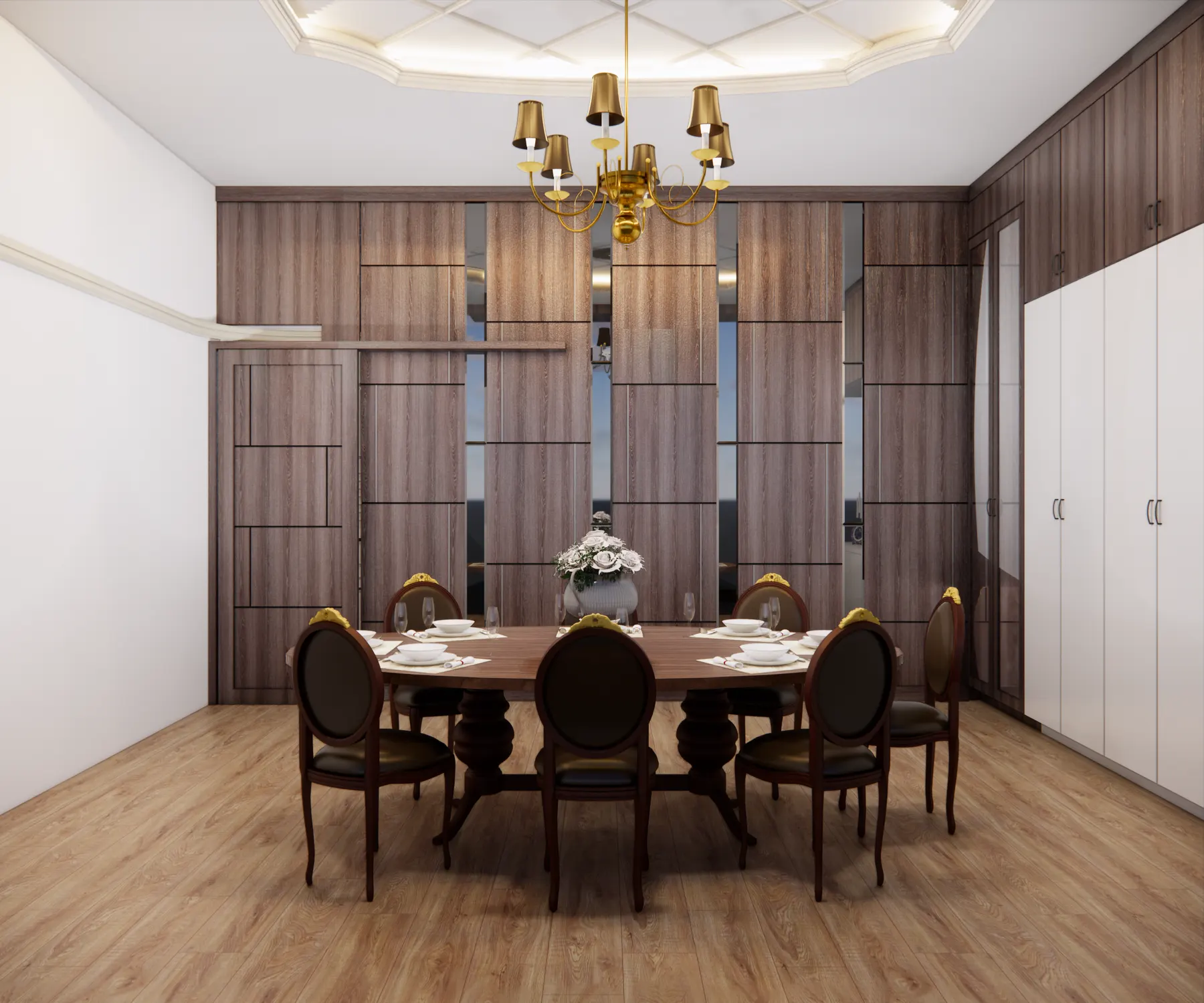 Design Rumah Mrs. DWI — Dining Room — interior oleh KREIN Pekanbaru