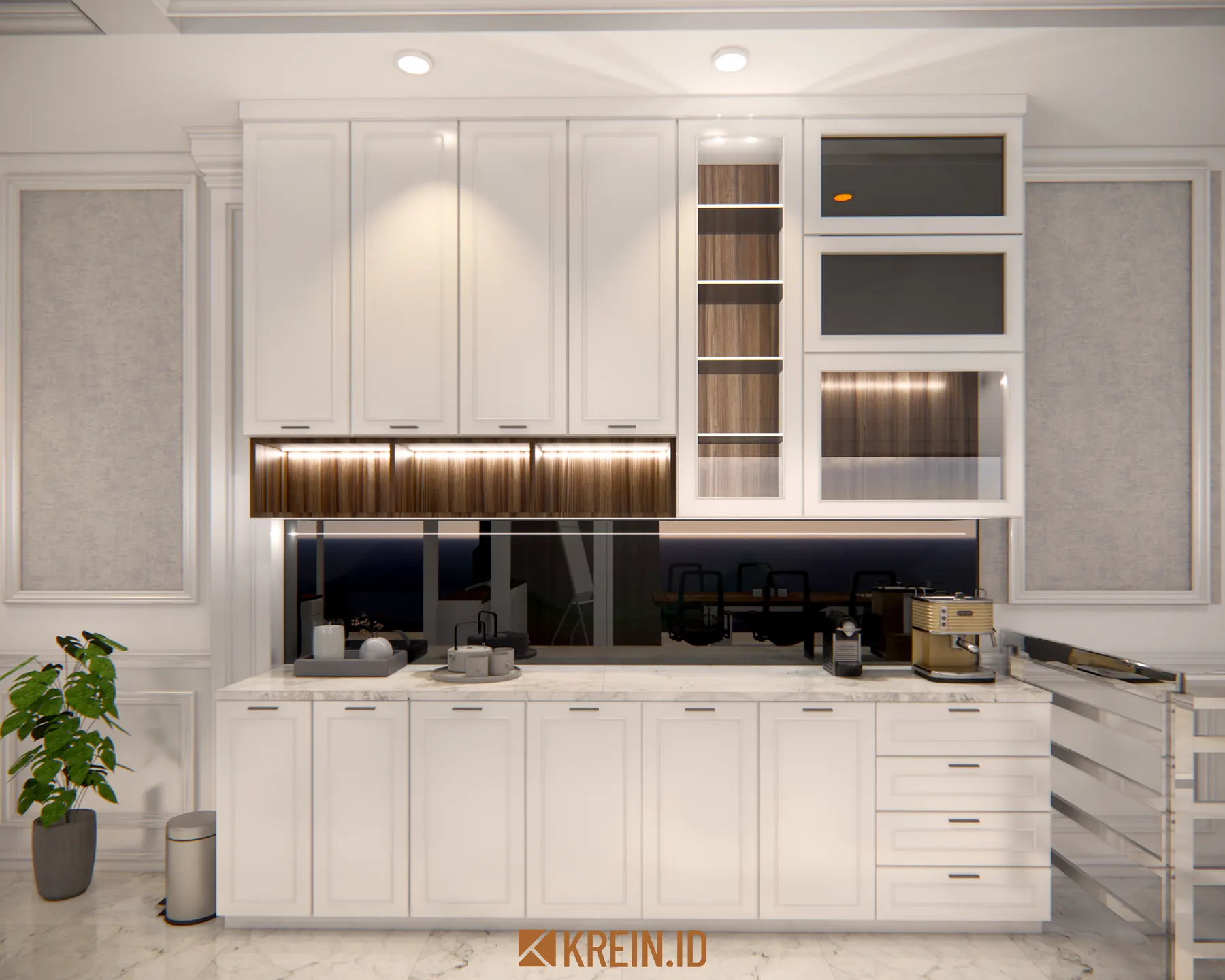 Design Rumah Mrs. DWI — Home Office — interior oleh KREIN Pekanbaru