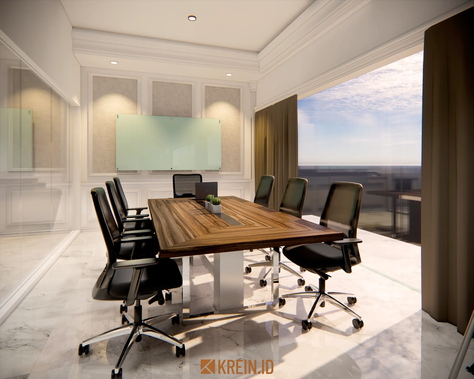 Design Rumah Mrs. DWI — Home Office — interior oleh KREIN Pekanbaru
