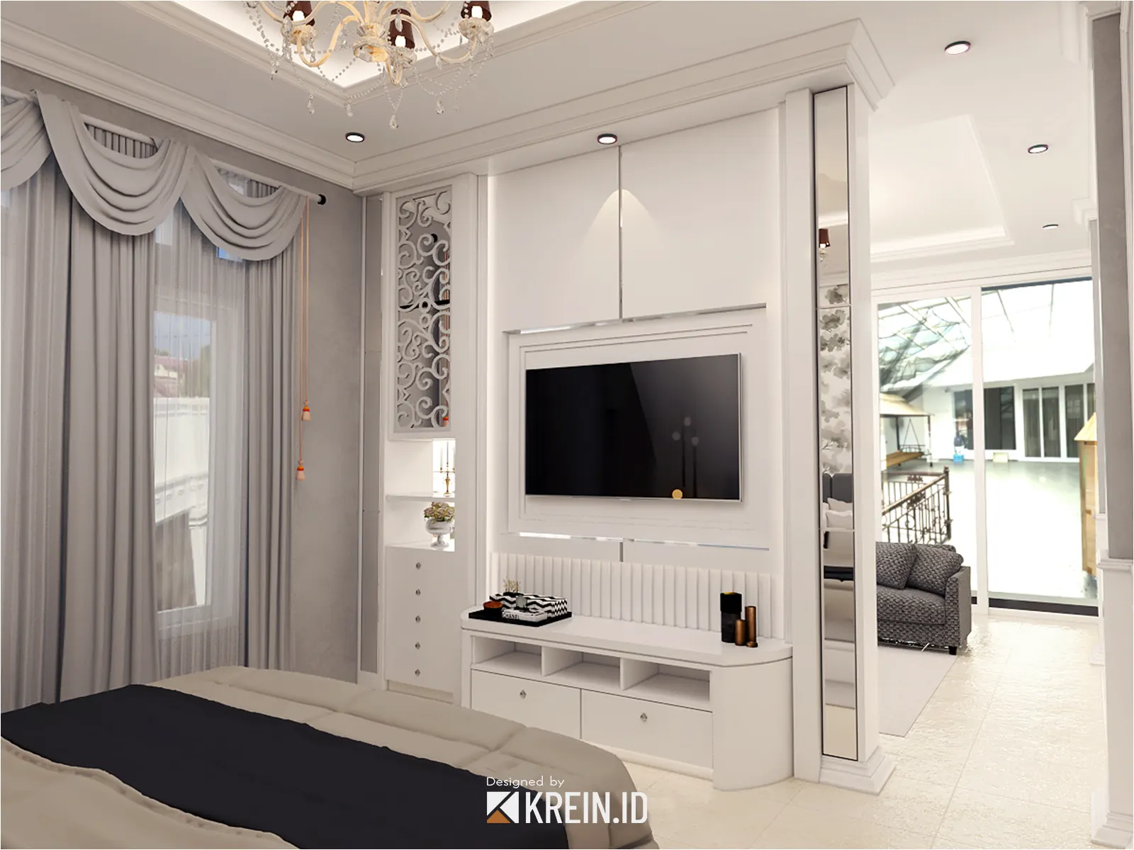 Design Rumah Mrs. DWI — Kamar Utama — interior oleh KREIN Pekanbaru