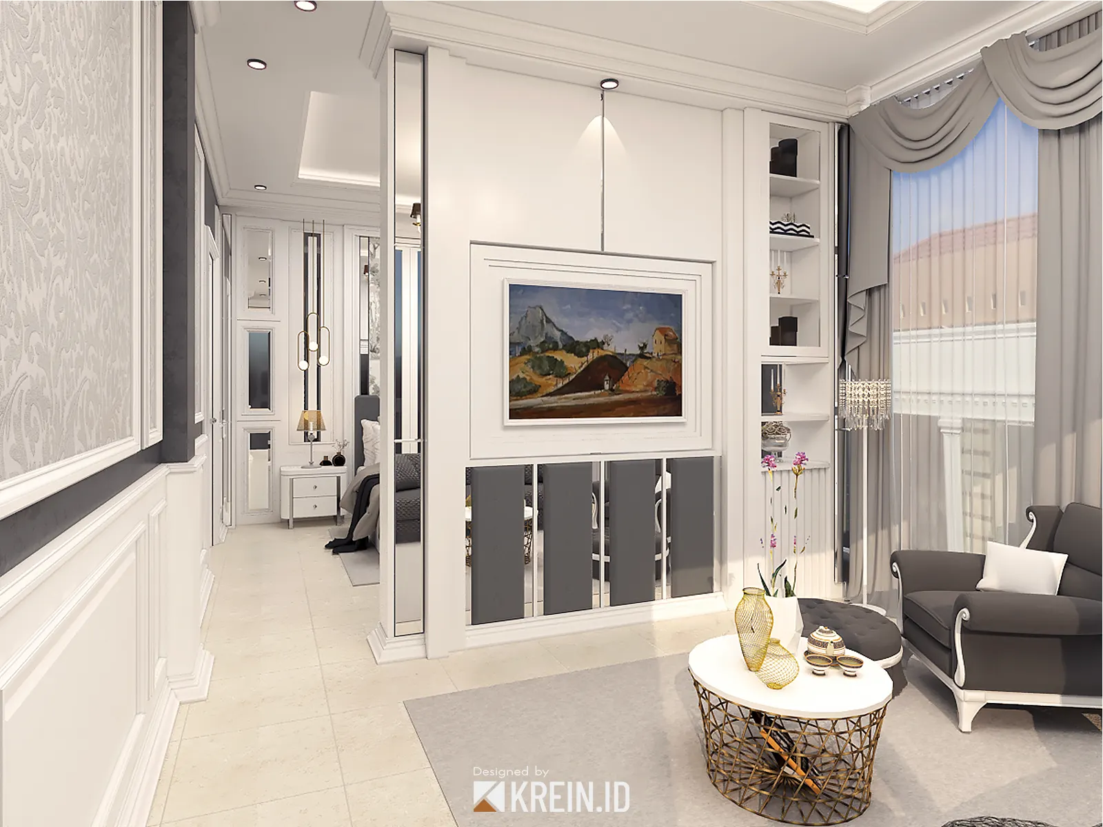Design Rumah Mrs. DWI — Kamar Utama — interior oleh KREIN Pekanbaru