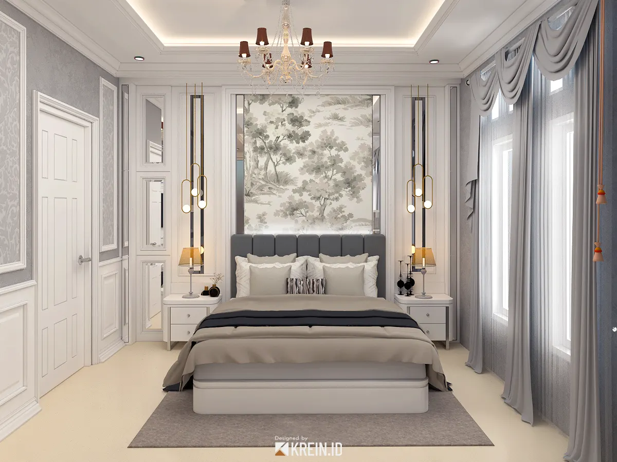 Design Rumah Mrs. DWI — Kamar Utama — interior oleh KREIN Pekanbaru
