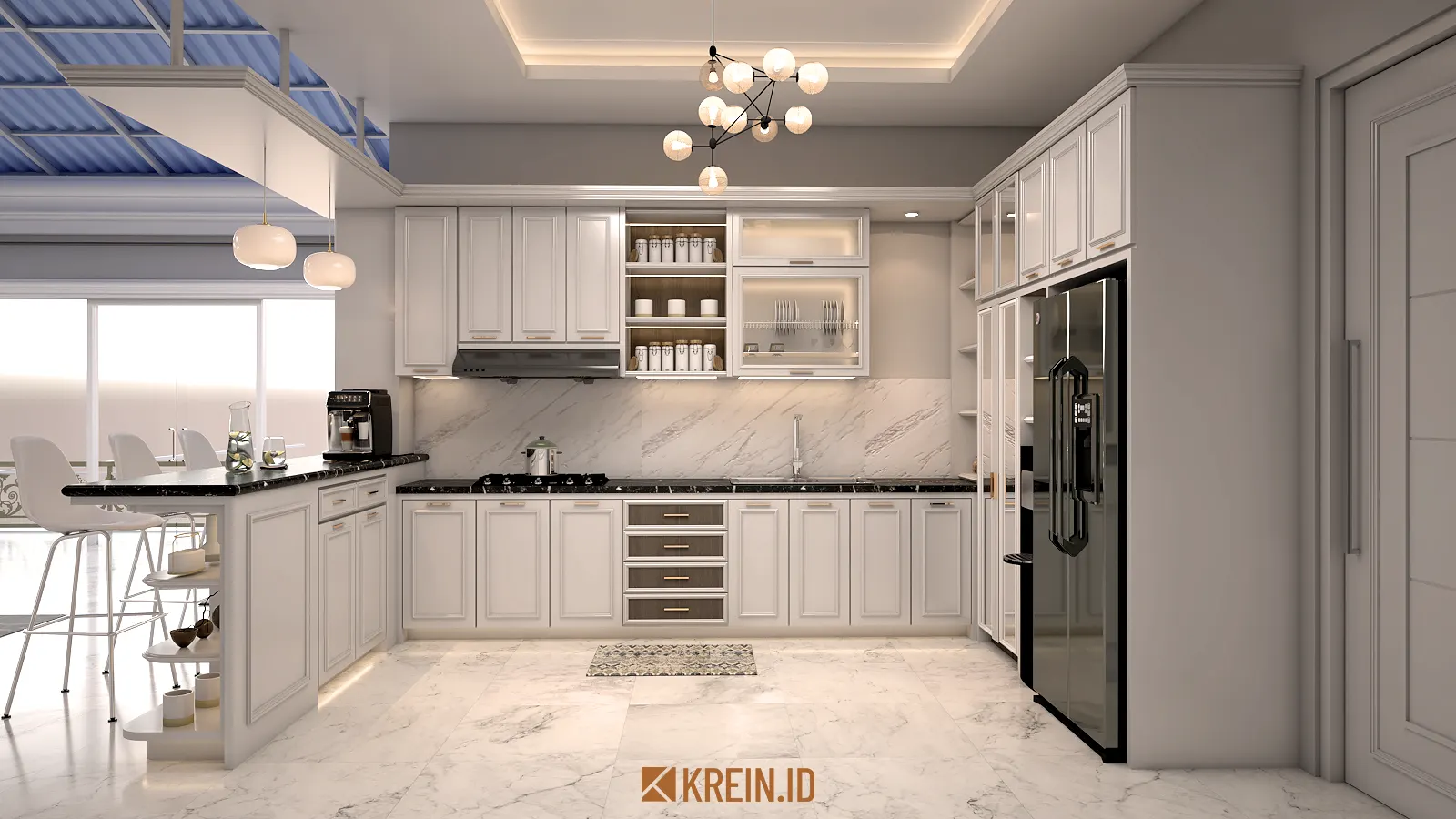 Design Rumah Mrs. DWI — LDK — interior oleh KREIN Pekanbaru