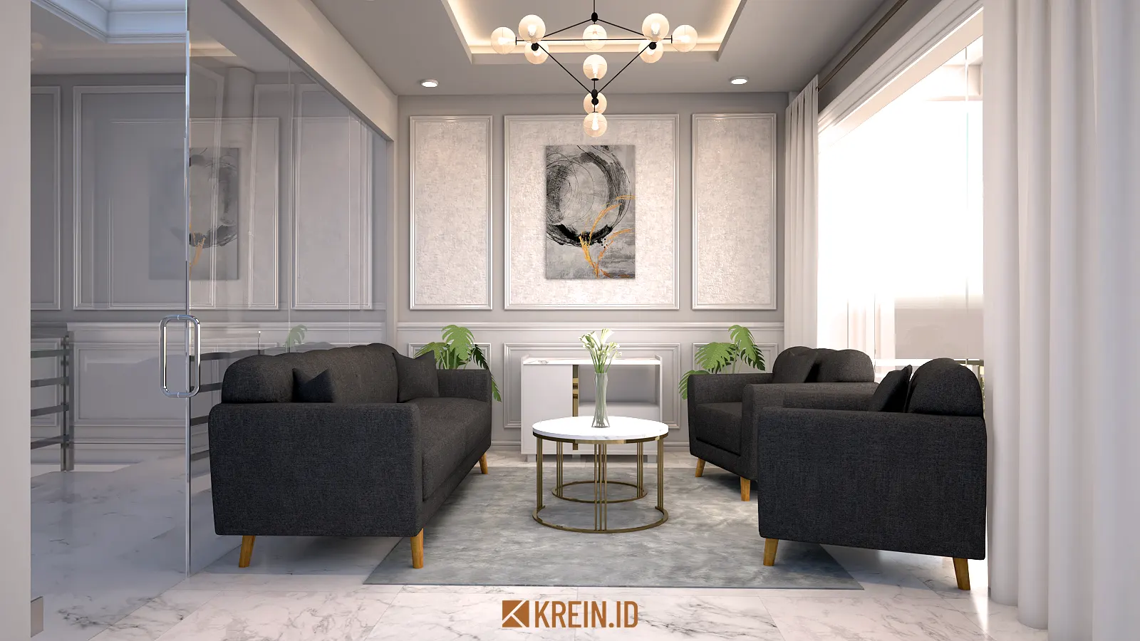 Design Rumah Mrs. DWI — LDK — interior oleh KREIN Pekanbaru