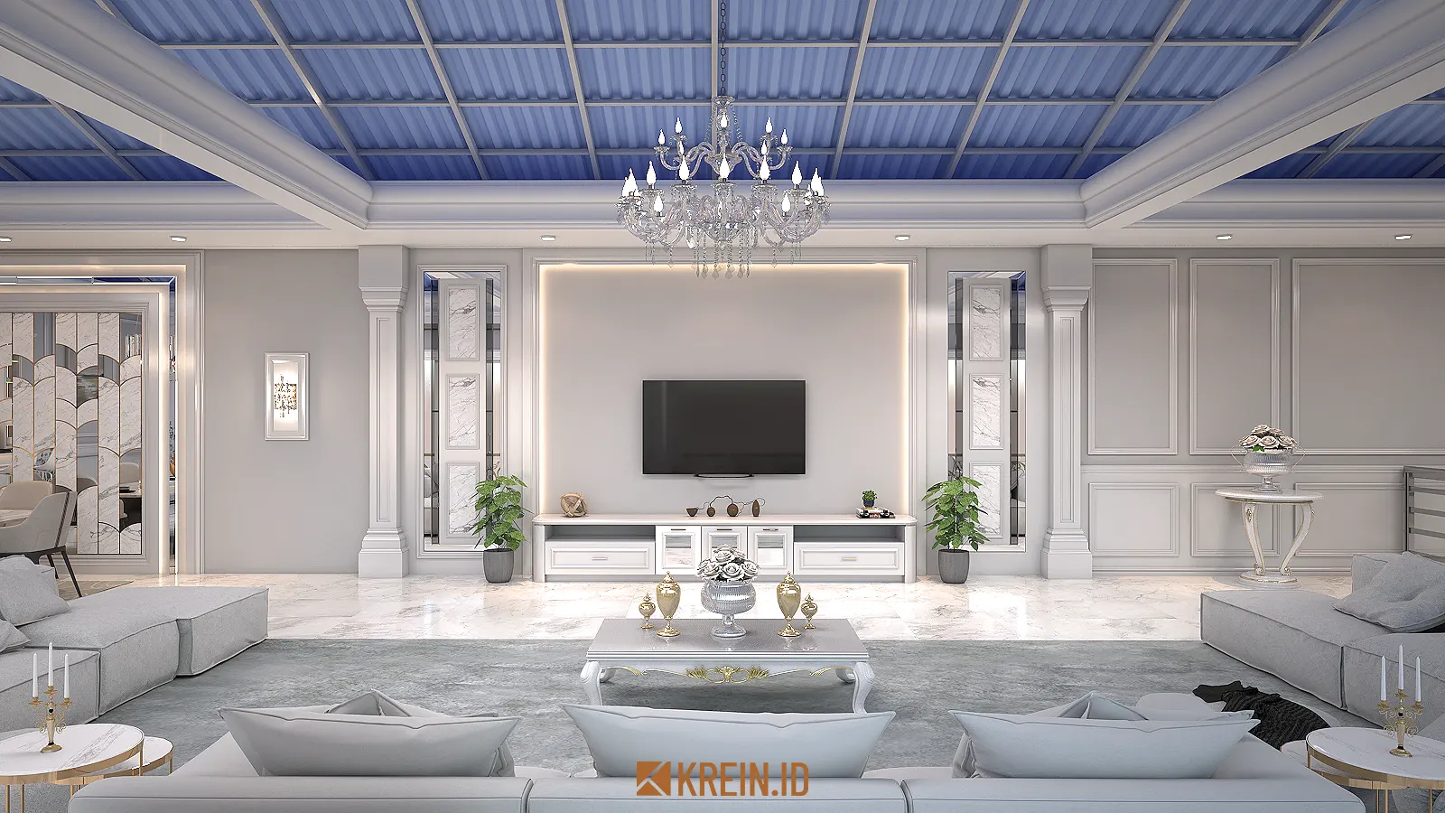 Design Rumah Mrs. DWI — LDK — interior oleh KREIN Pekanbaru