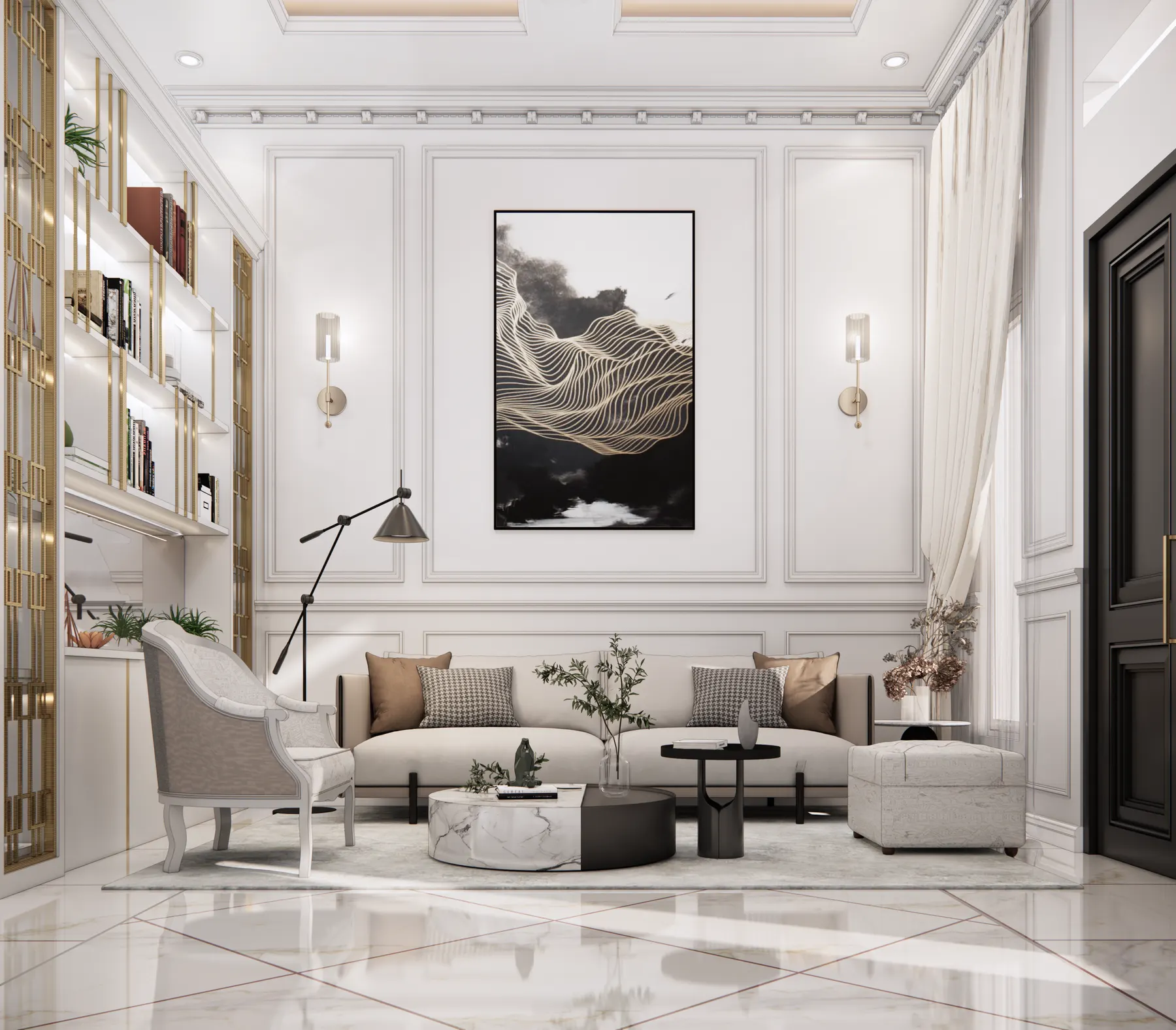 Interior Rumah Mr. AMR — LIving Room — interior oleh KREIN Pekanbaru