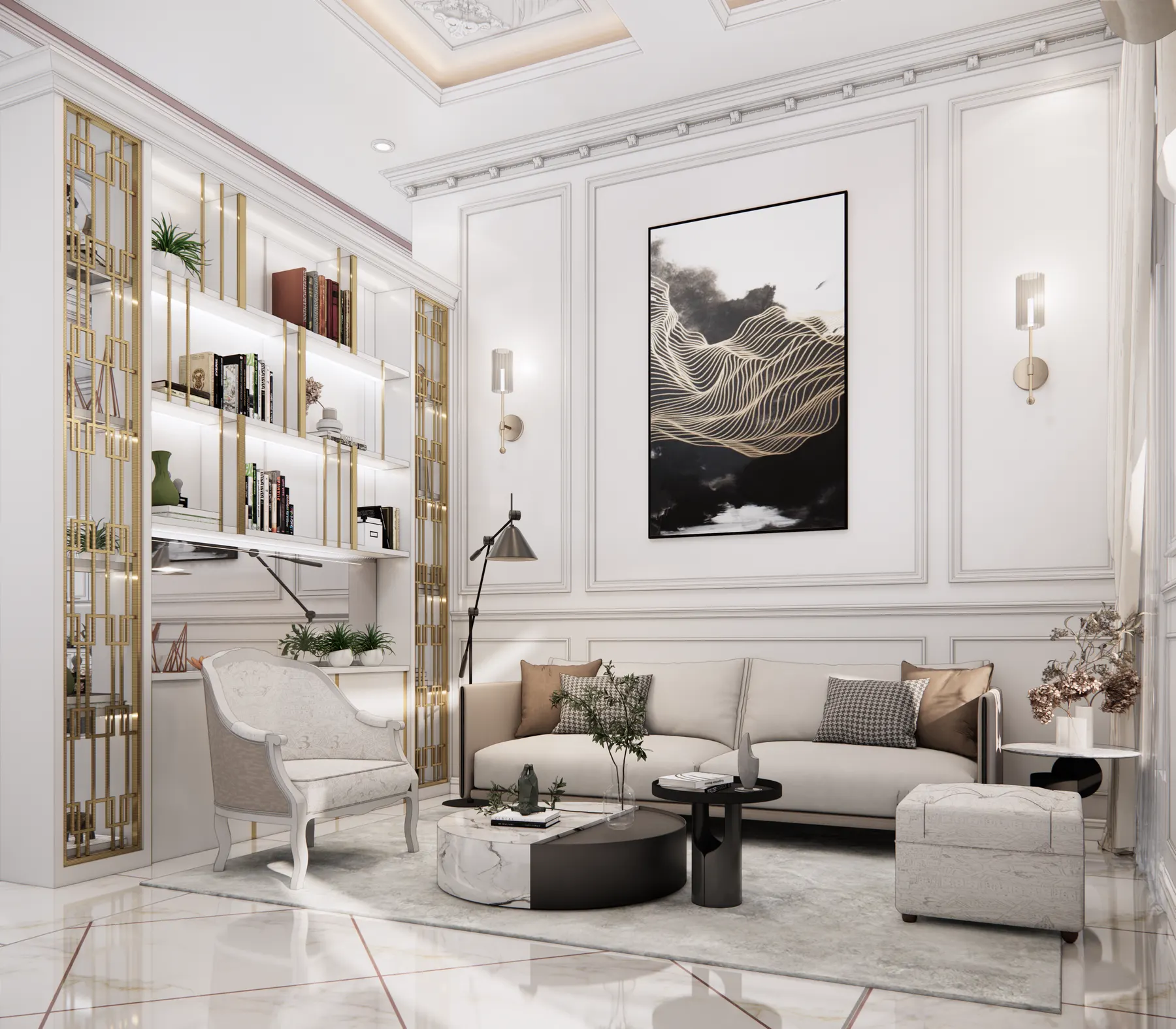 Interior Rumah Mr. AMR — LIving Room — interior oleh KREIN Pekanbaru