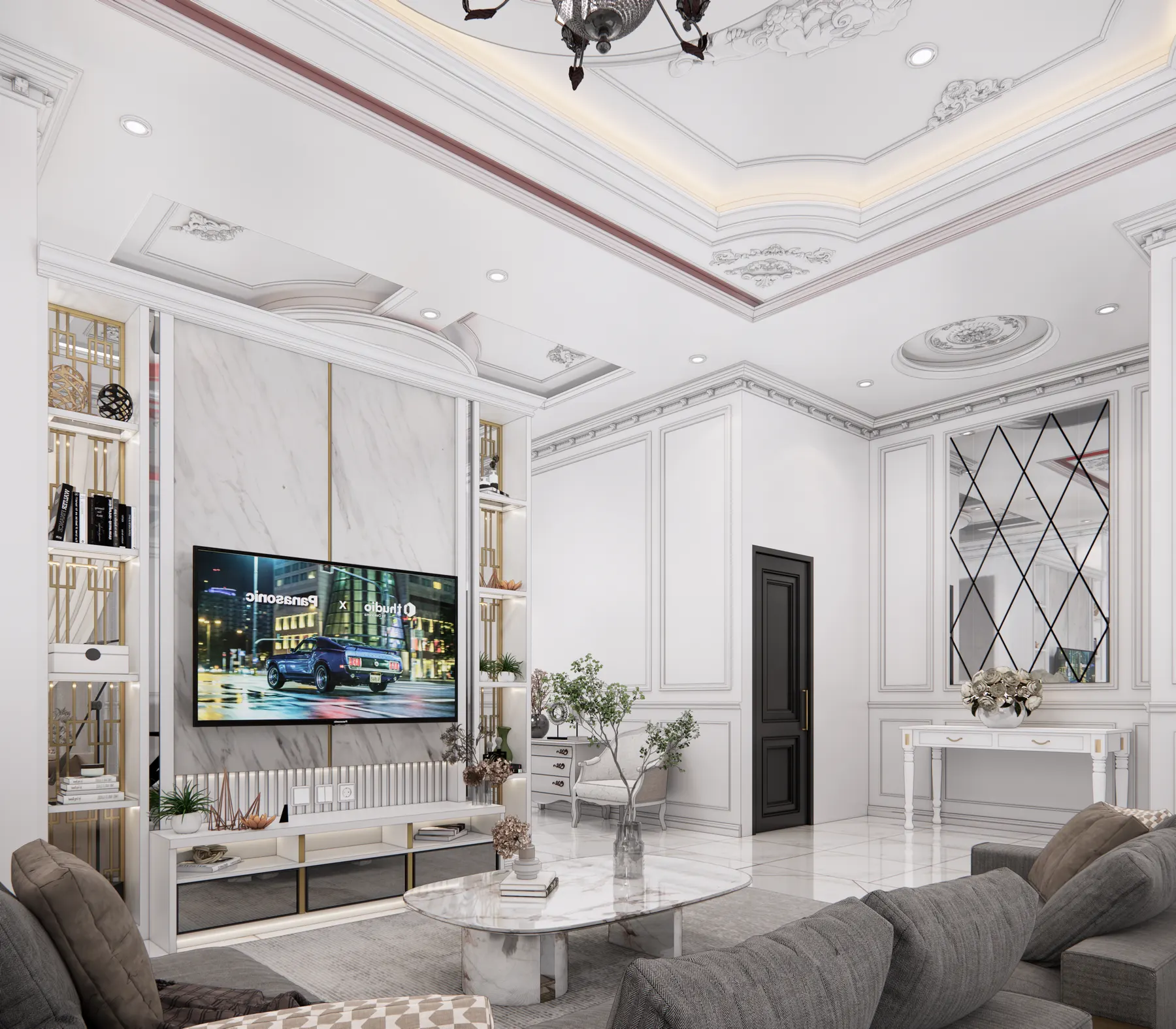 Interior Rumah Mr. AMR — LIving Room — interior oleh KREIN Pekanbaru