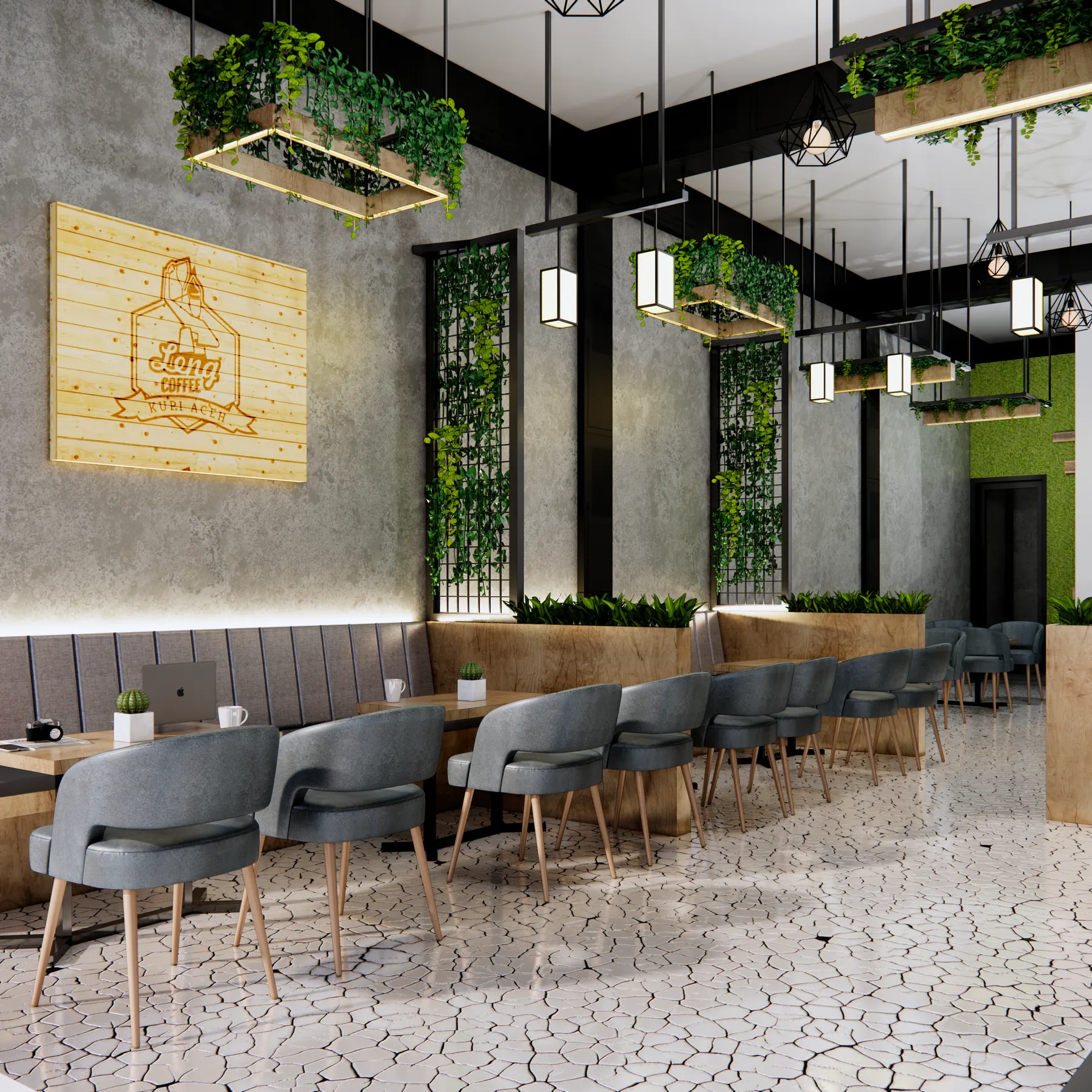 Leng Coffee Arifin Ahmad — Bar & VIP Room — interior oleh KREIN Pekanbaru