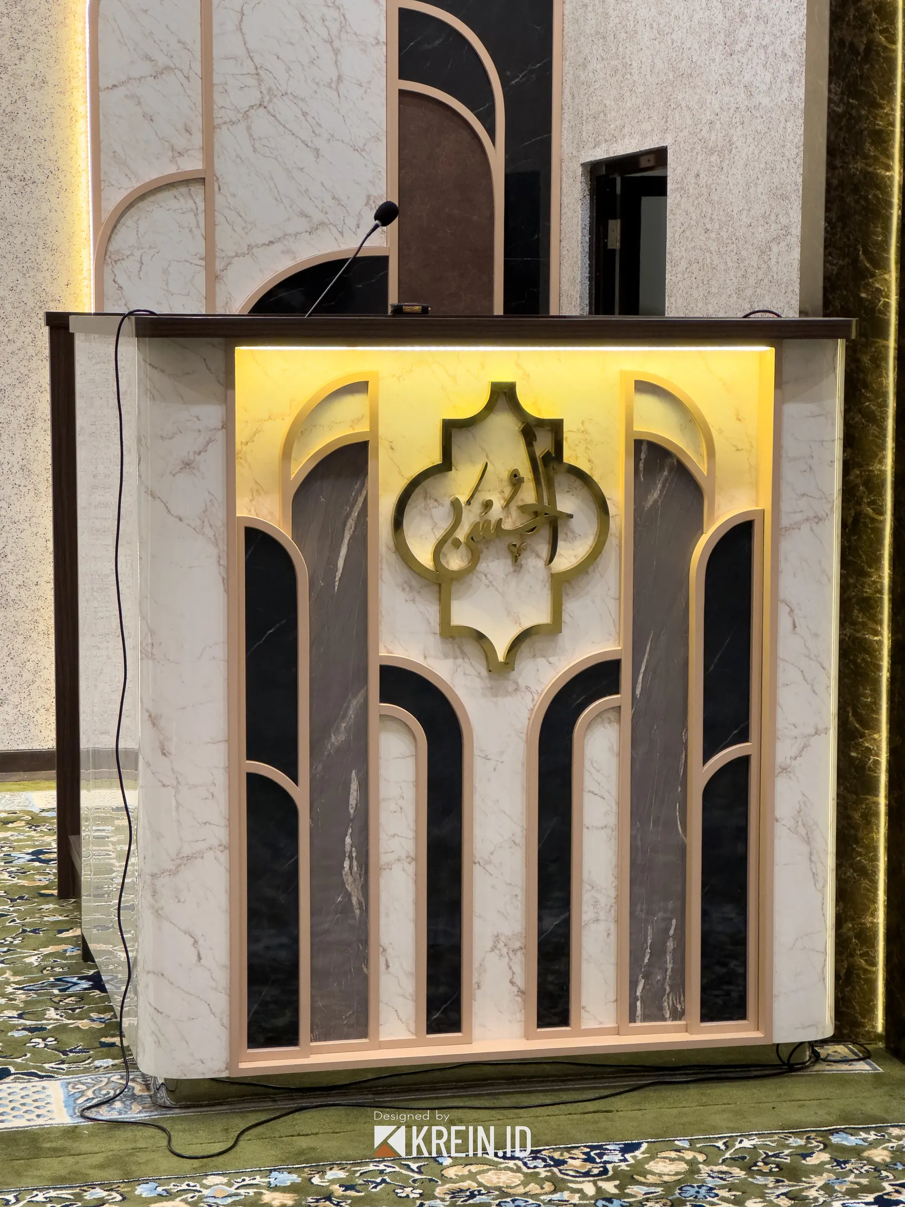 Masjid Al Husna Marpoyan — Real Result — interior oleh KREIN Pekanbaru