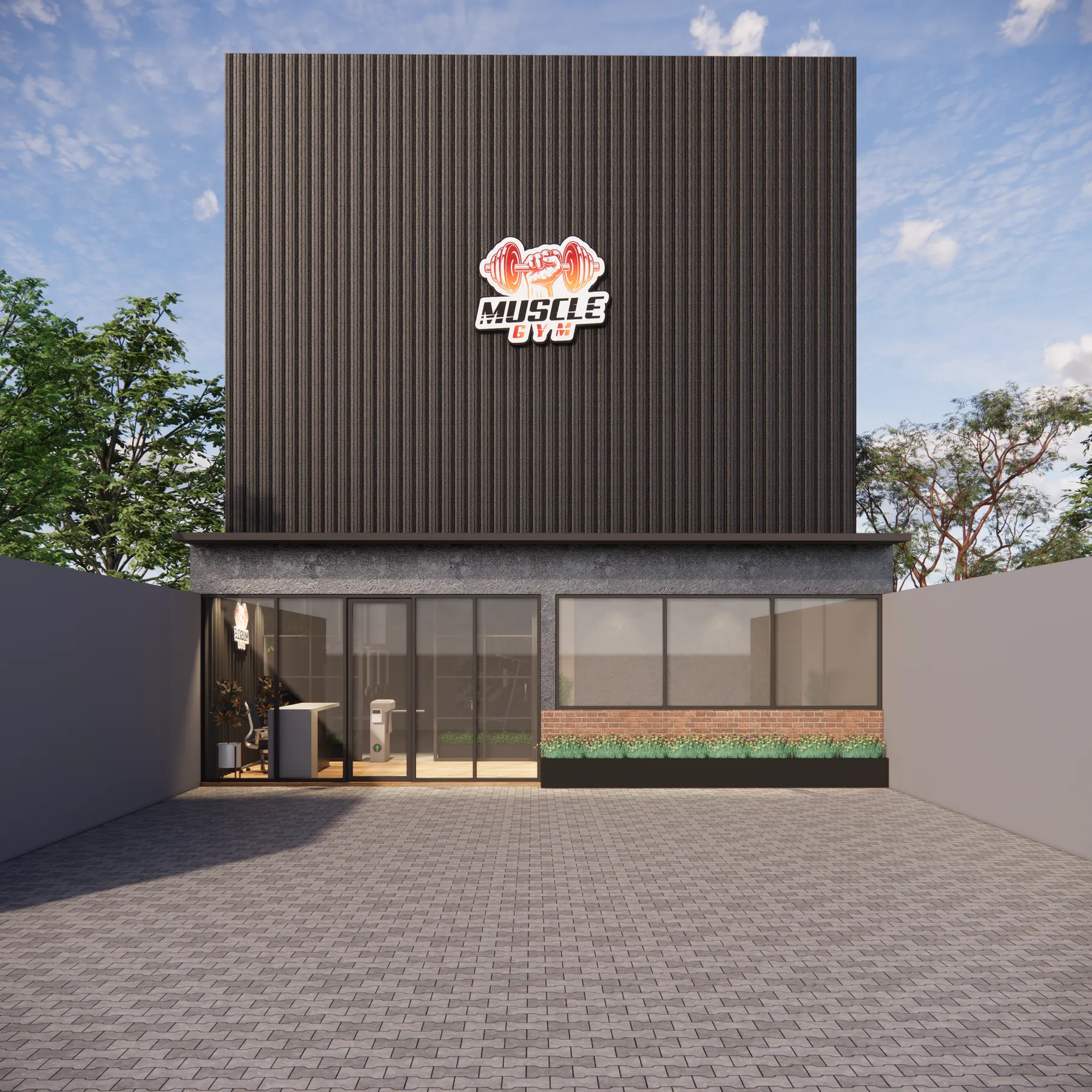 Muscle Gym — Gym — interior oleh KREIN Pekanbaru