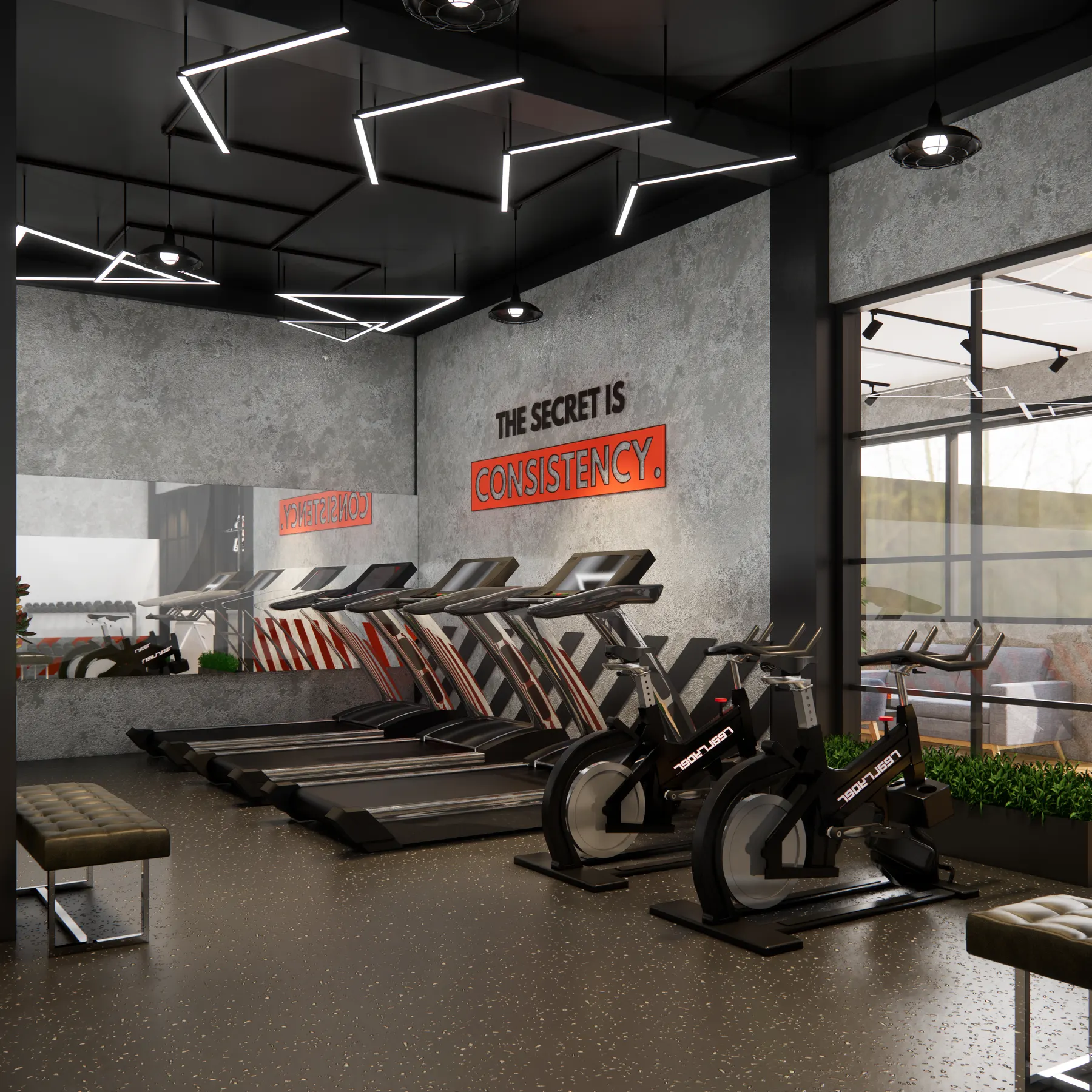 Muscle Gym — Gym — interior oleh KREIN Pekanbaru