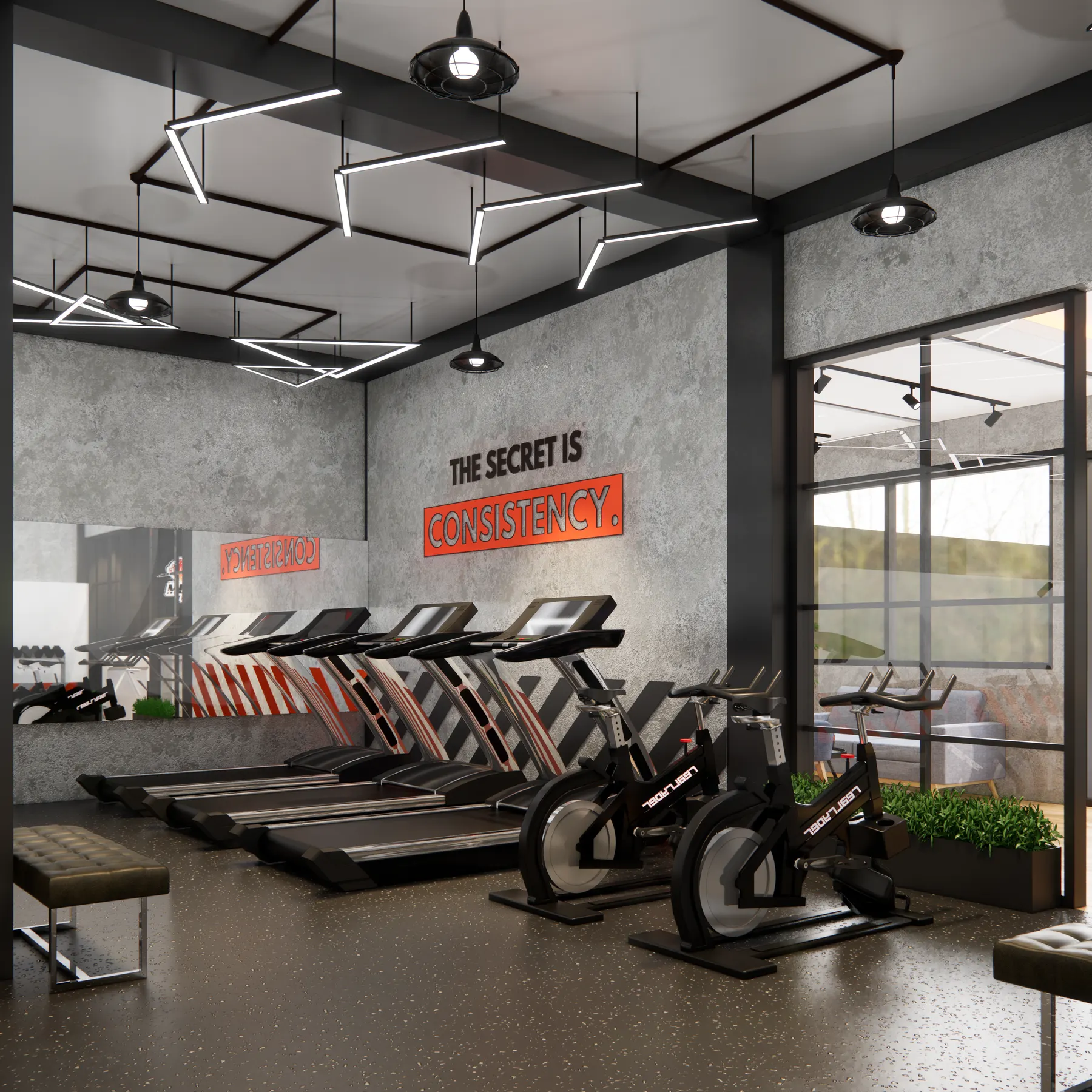 Muscle Gym — Gym — interior oleh KREIN Pekanbaru