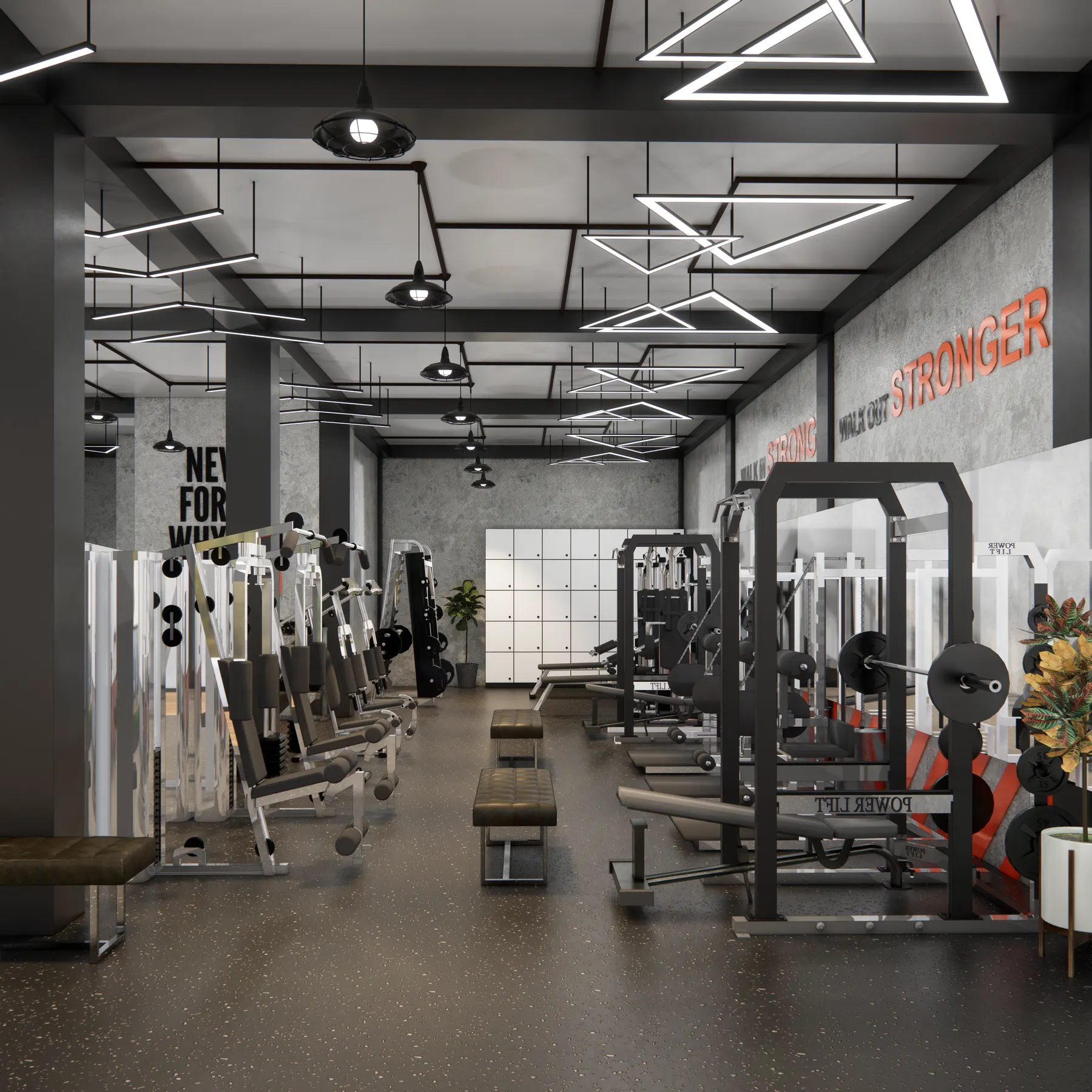 Muscle Gym — Gym — interior oleh KREIN Pekanbaru
