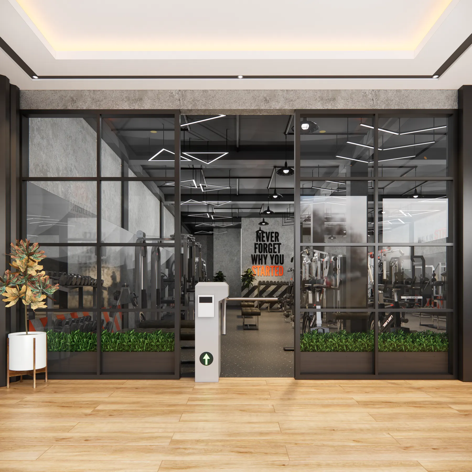 Muscle Gym — Gym — interior oleh KREIN Pekanbaru