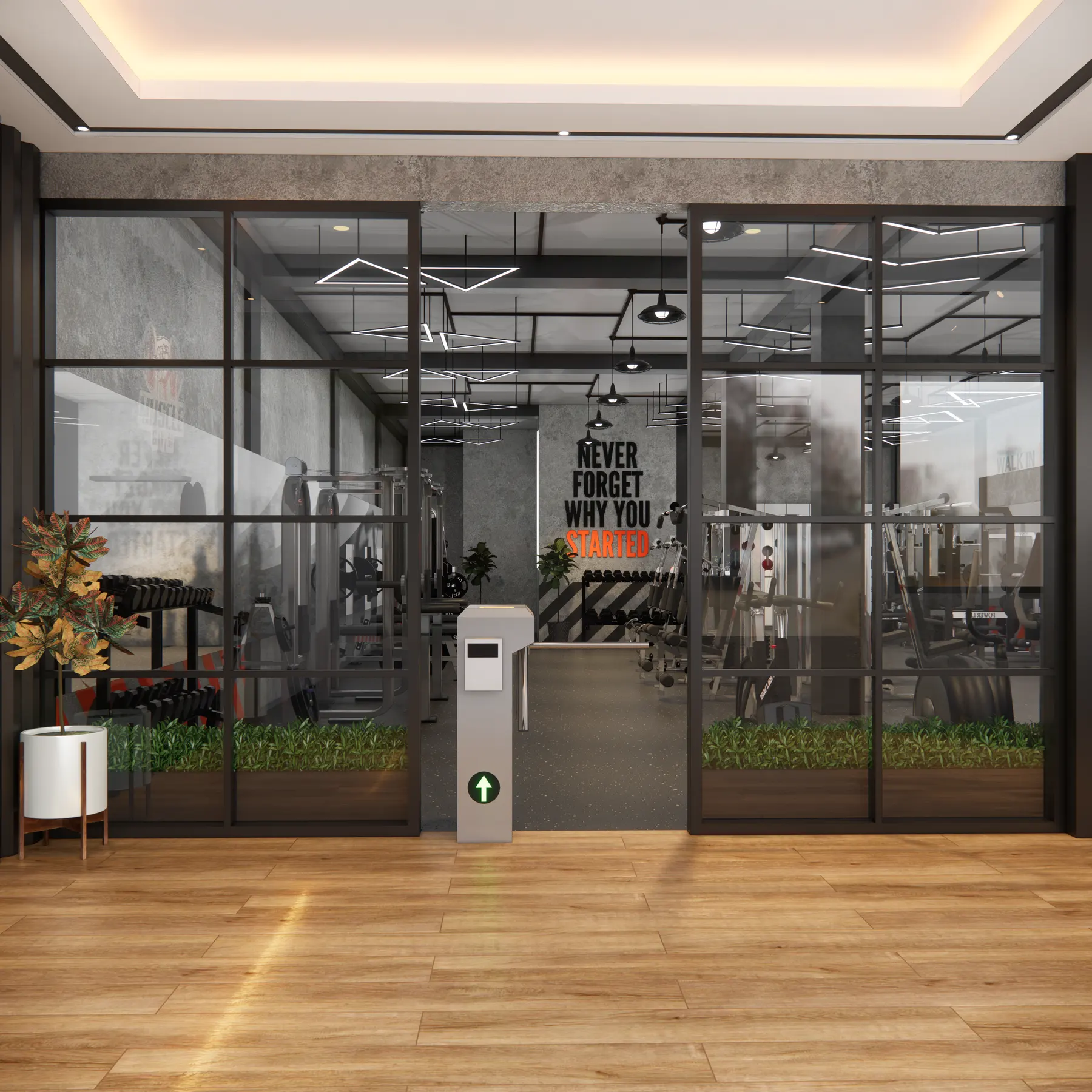 Muscle Gym — Gym — interior oleh KREIN Pekanbaru