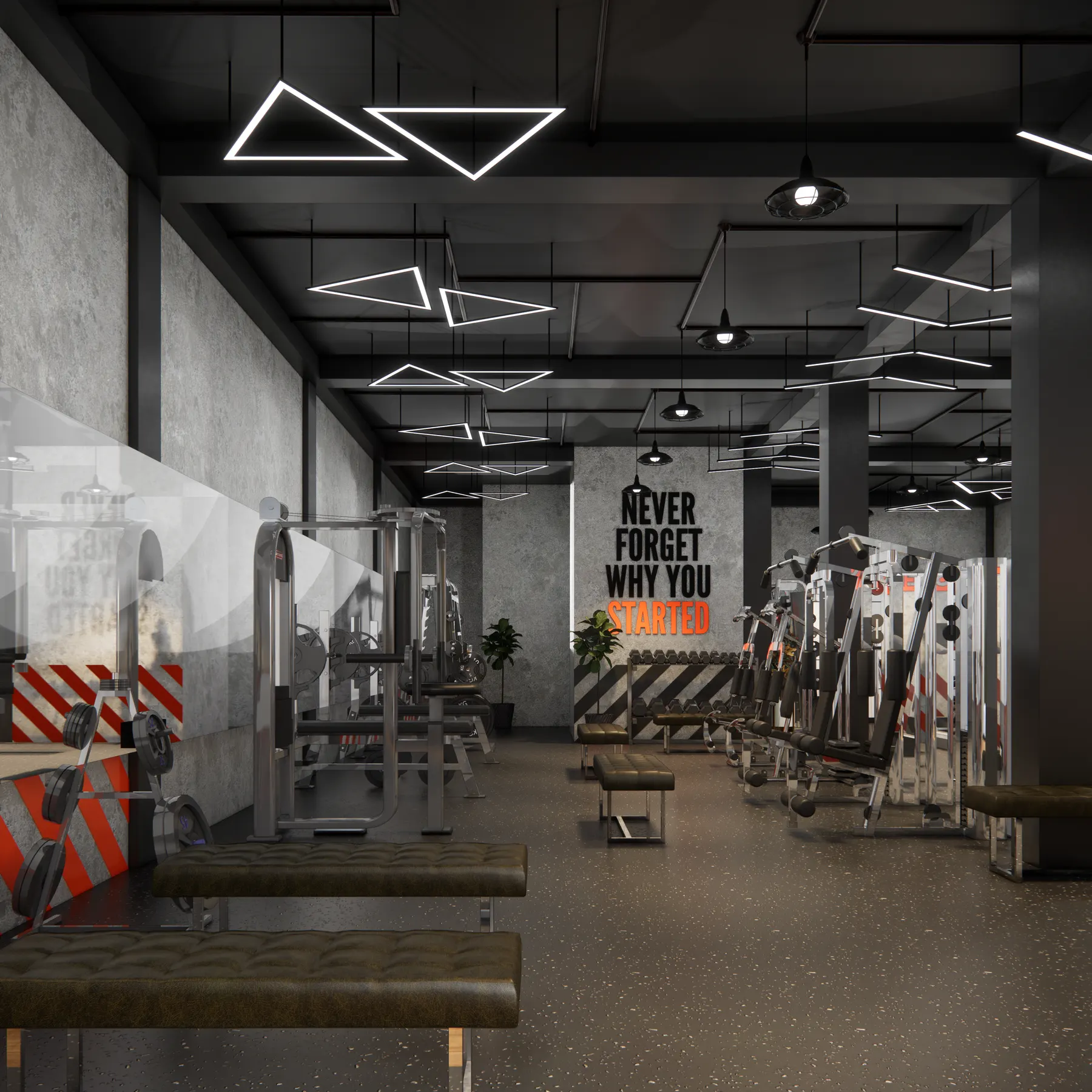 Muscle Gym — Gym — interior oleh KREIN Pekanbaru