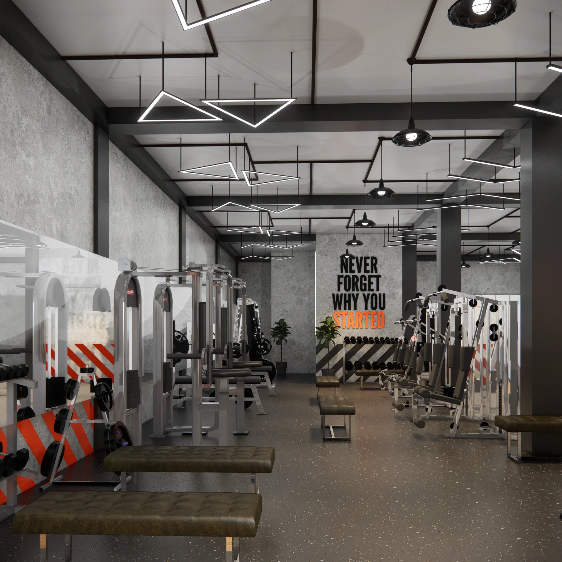 Muscle Gym — Gym — interior oleh KREIN Pekanbaru