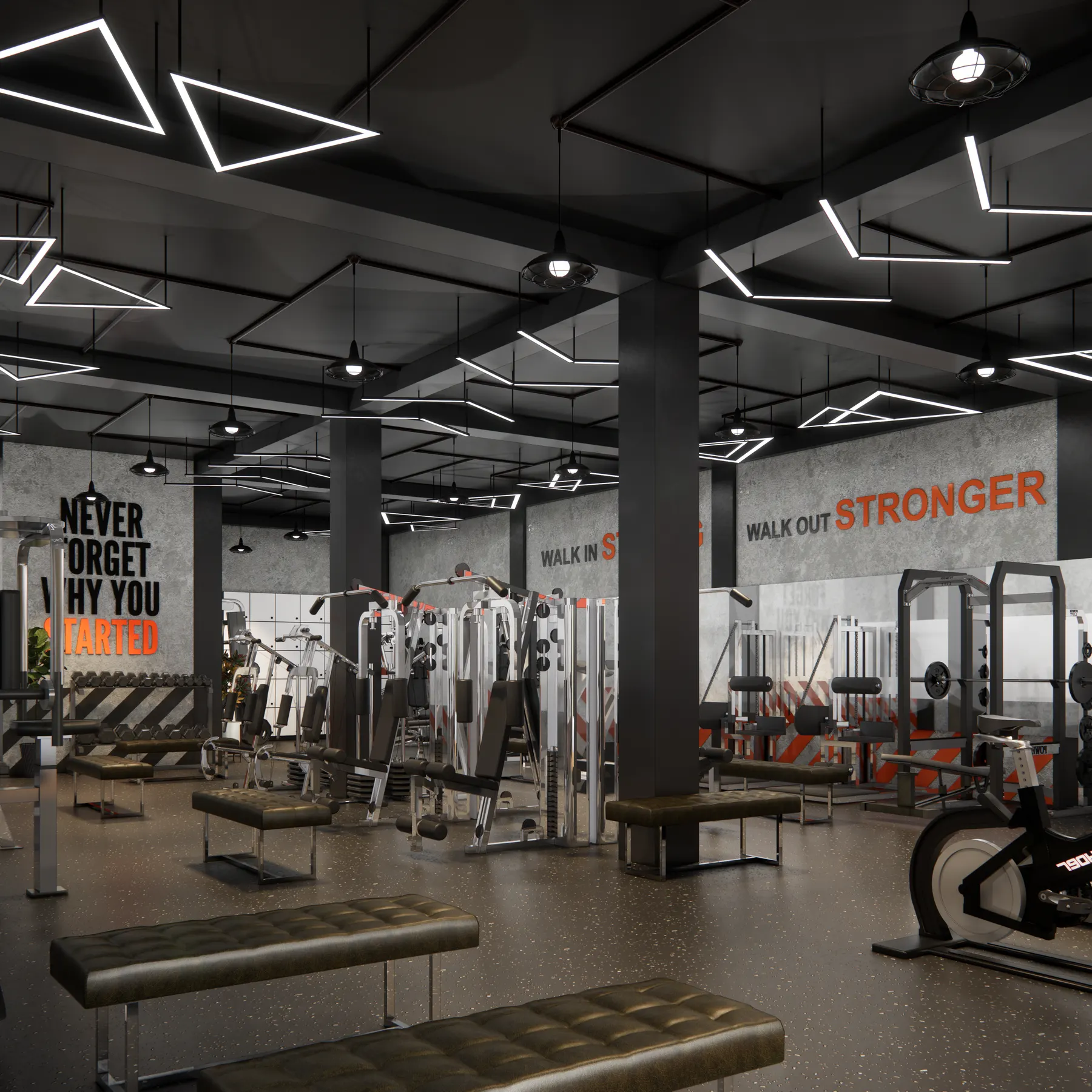 Muscle Gym — Gym — interior oleh KREIN Pekanbaru