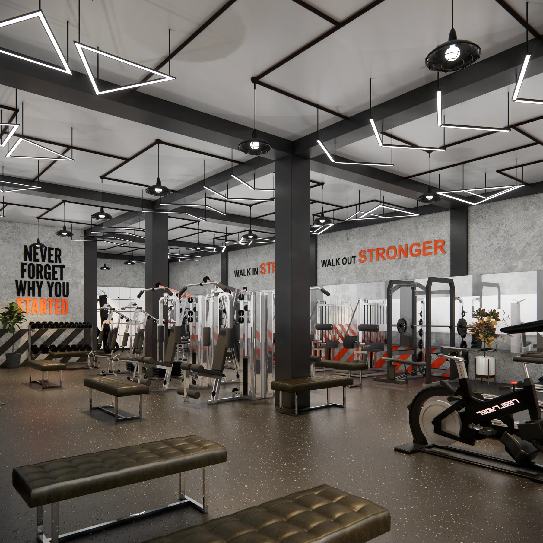 Muscle Gym — Gym — interior oleh KREIN Pekanbaru