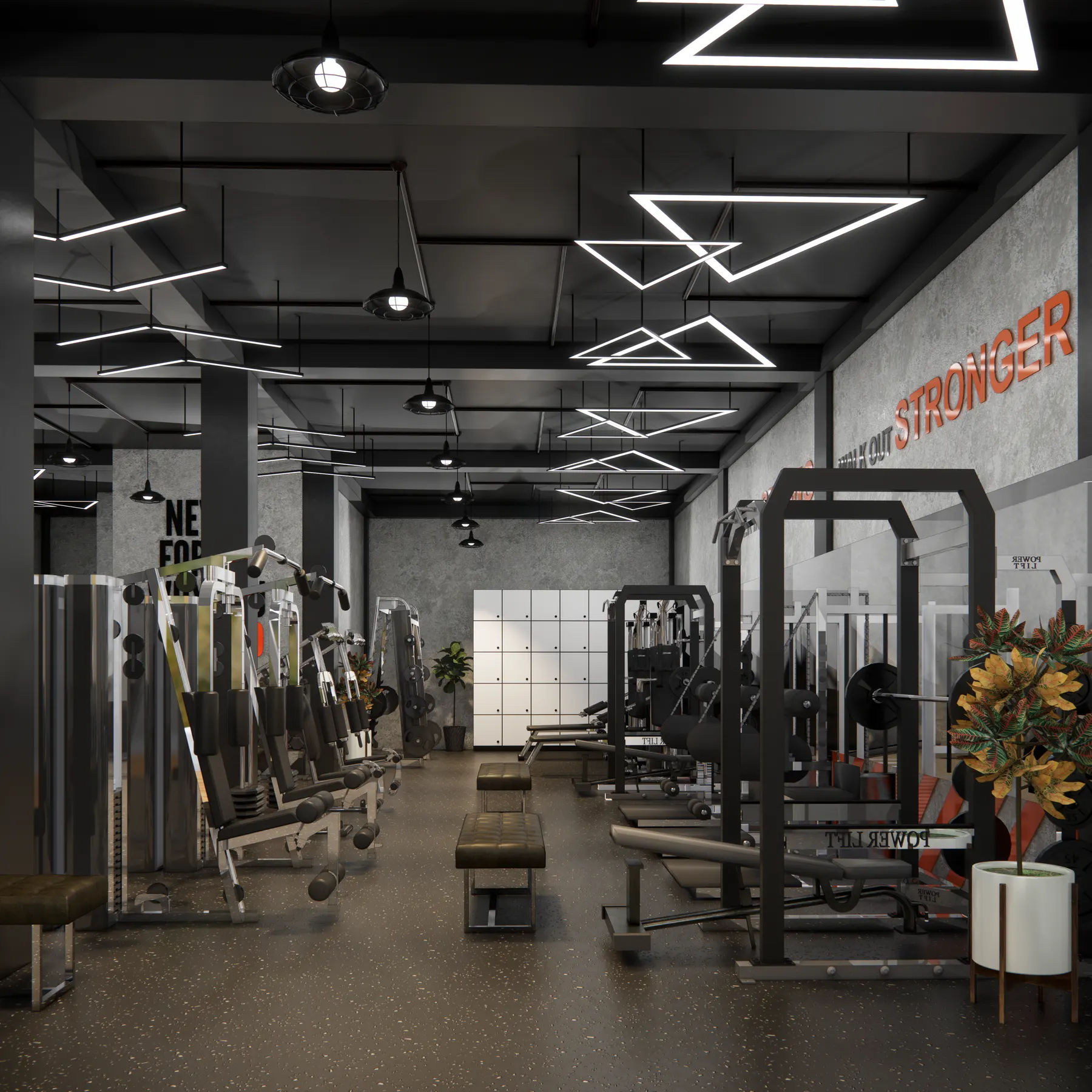 Muscle Gym — Gym — interior oleh KREIN Pekanbaru