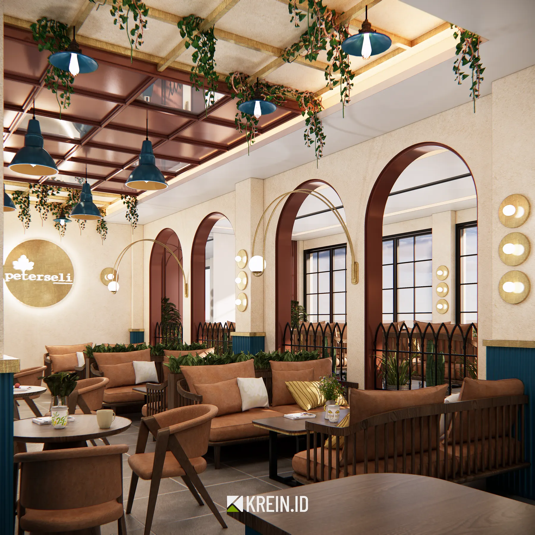 Peterseli — Resto — interior oleh KREIN Pekanbaru