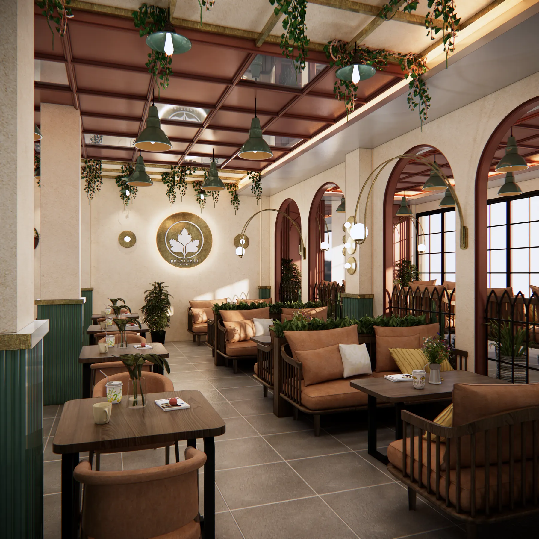 Peterseli — Resto — interior oleh KREIN Pekanbaru