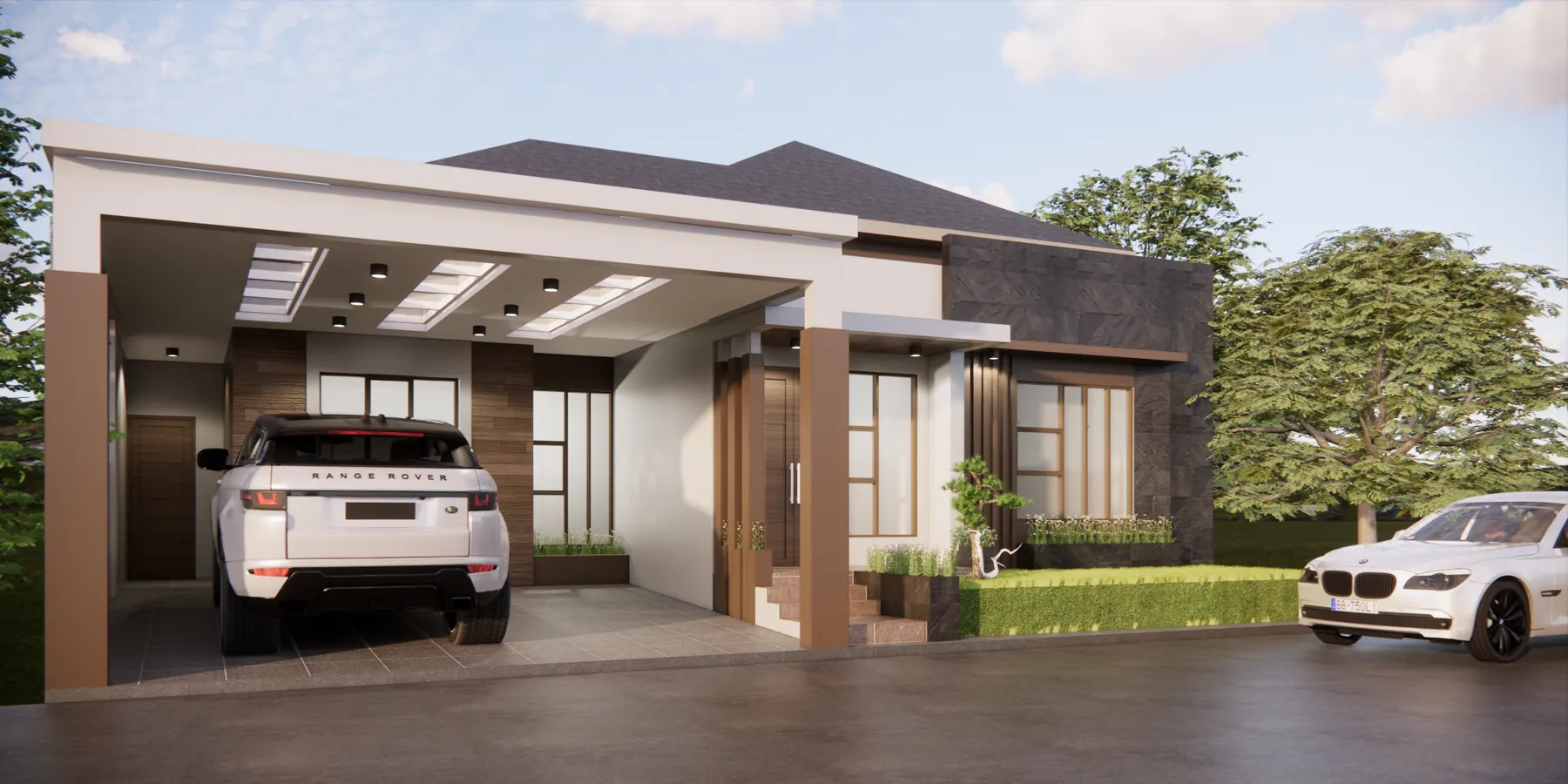 Rumah Mr. RYL Rumbai — Exterior — interior oleh KREIN Pekanbaru