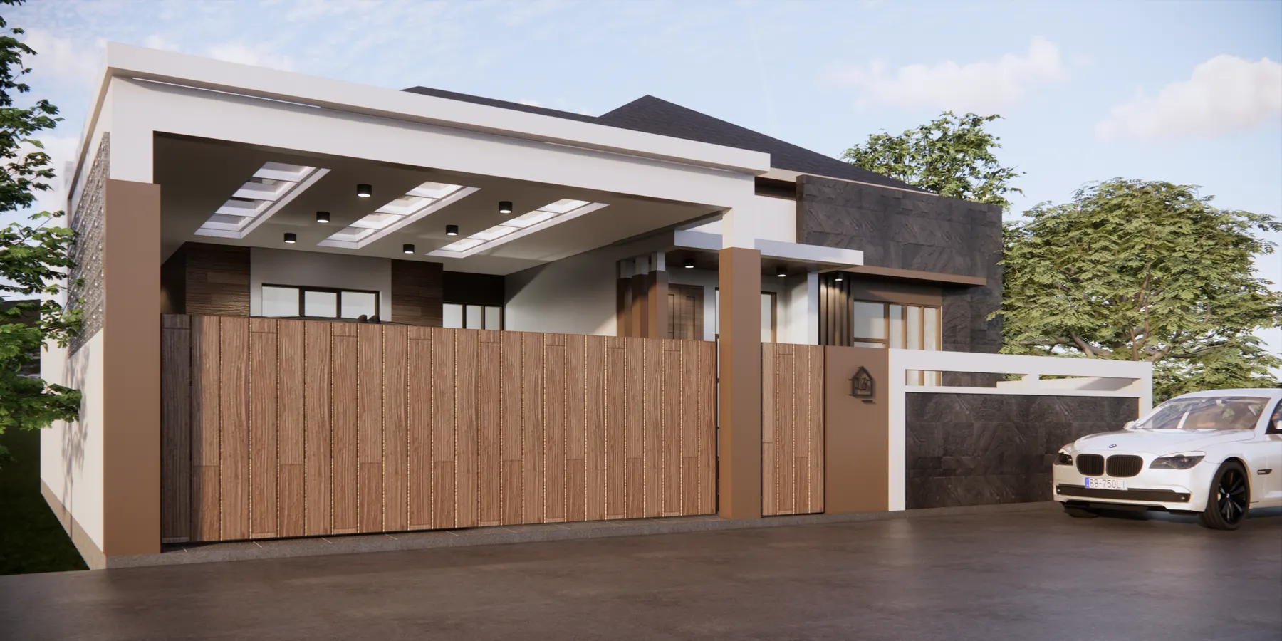 Rumah Mr. RYL Rumbai — Exterior — interior oleh KREIN Pekanbaru