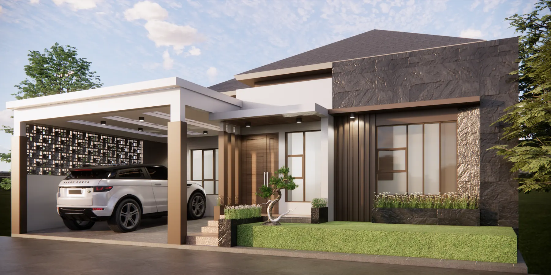 Rumah Mr. RYL Rumbai — Exterior — interior oleh KREIN Pekanbaru