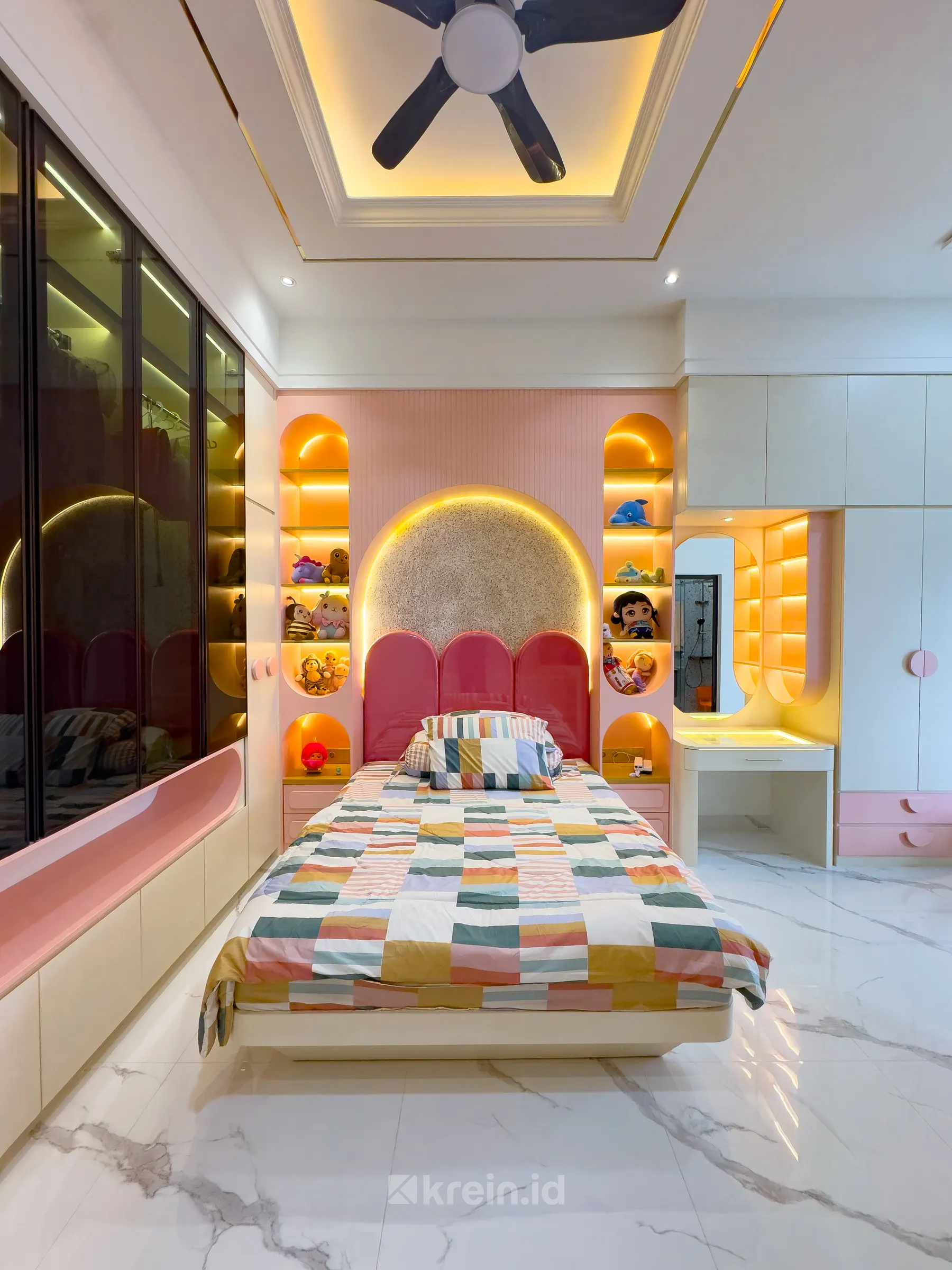 Rumah Tinggal Mr. RI (Girl's Bedroom) — Rumah Tinggal Mr. RI (Girl's Bedroom) — interior oleh KREIN Pekanbaru