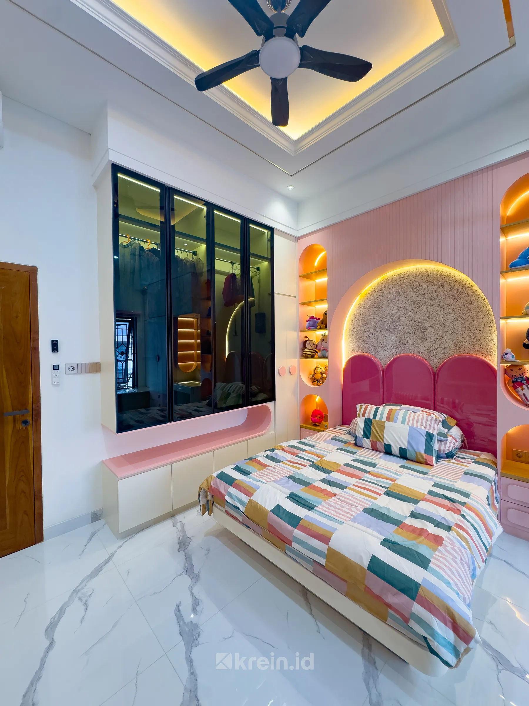Rumah Tinggal Mr. RI (Girl's Bedroom) — Rumah Tinggal Mr. RI (Girl's Bedroom) — interior oleh KREIN Pekanbaru