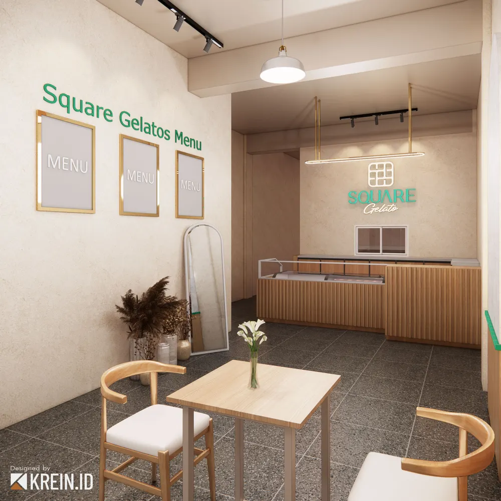 Square Gelato — proyek interior oleh KREIN Pekanbaru